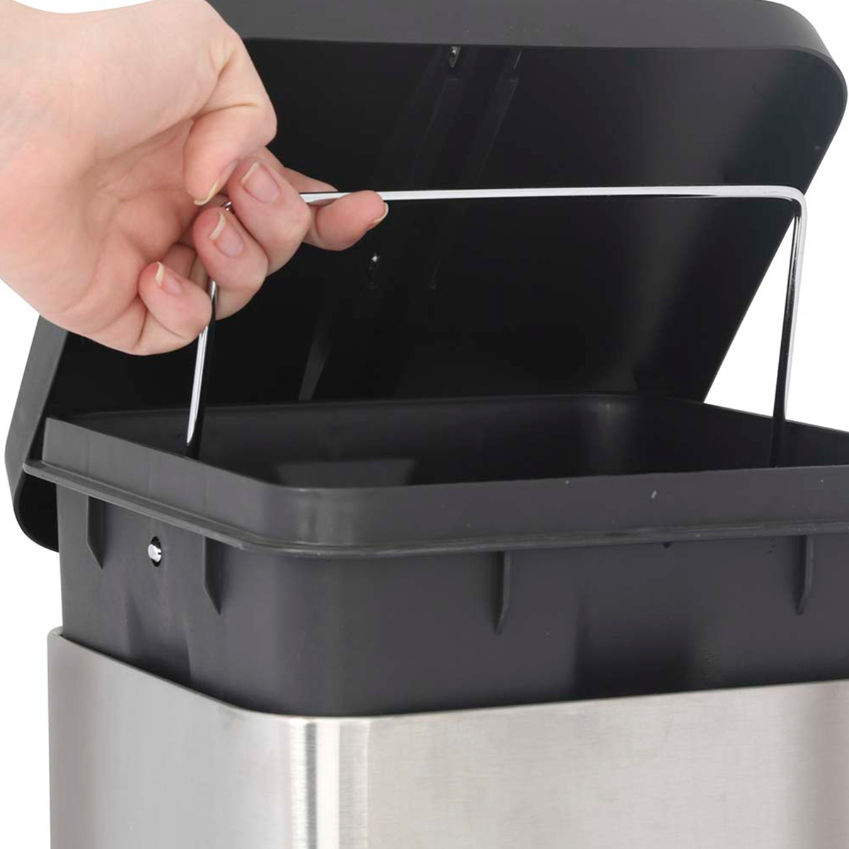 CESTO DE ACERO CUADRADO 20L - Imagen 2
