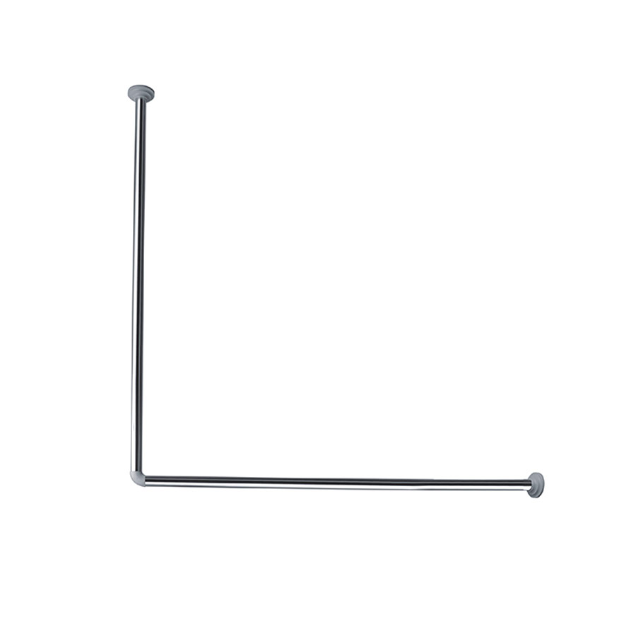 BARRAL L PARA CORTINA DE BAÑO DE ACERO