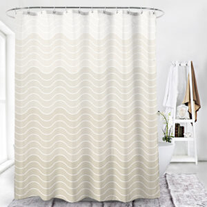 CORTINA PARA BAÑO DE TELA ONDAS