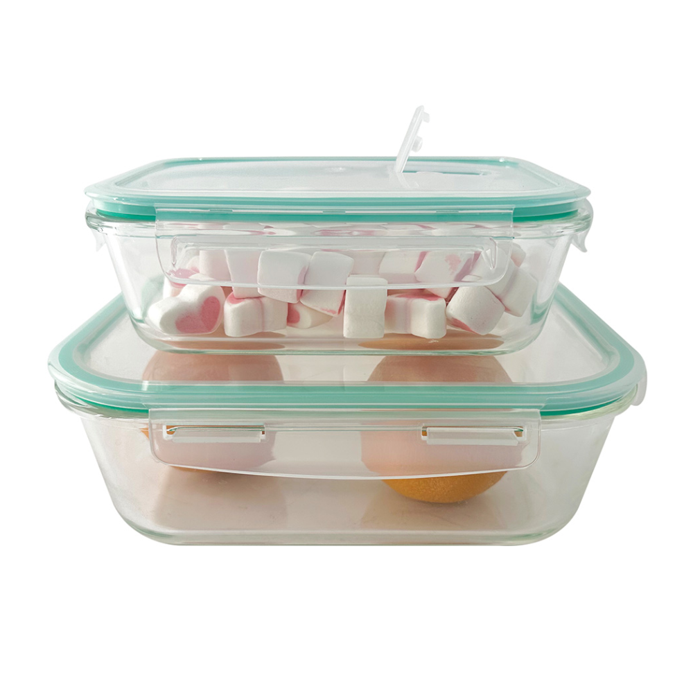 SET DE 2 CONTENEDORES CON TAPA - 1 L Y 2,3 L