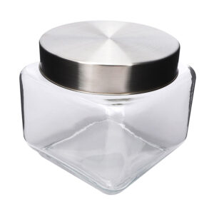 FRASCO CUADRADO CON TAPA DE ACERO 800 ML