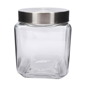 FRASCO CUADRADO CON TAPA DE ACERO 1200 ML