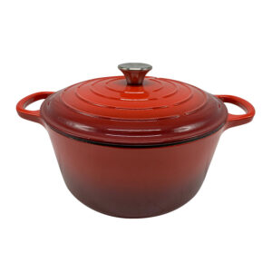 OLLA DE HIERRO ESMALTADO ROJO 26 CM