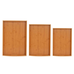 SET DE 3 BANDEJAS DE BAMBÚ