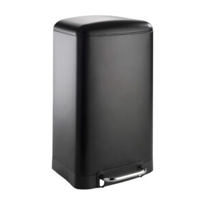 CESTO DE ACERO RECTANGULAR 12 LITROS NEGRO