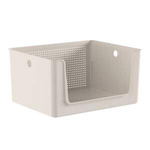 CESTO ORGANIZADOR DE APERTURA FRONTAL FLOW - BEIGE