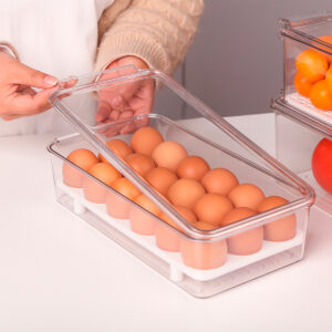 CONTENEDOR DE HUEVOS CON TAPA 31,2 CM × 16 CM × 7,8 CM