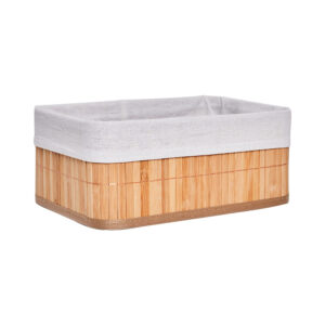CESTO PLEGABLE DE BAMBU GRANDE BEIGE