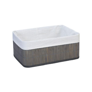 CESTO PLEGABLE DE BAMBU CHICO GRIS