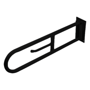 BARRAL FIJO 70 CM C/PORTA ROLLO - NEGRO