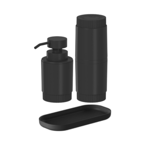 KIT DE BAÑO DE 3 PIEZAS DORICA NEGRO